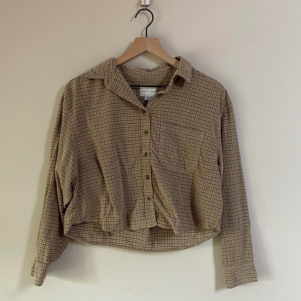 ❌SOLD❌🍂 AE PLAID CORDUROY BUTTON UP 🍂 (DEADSTOCK)